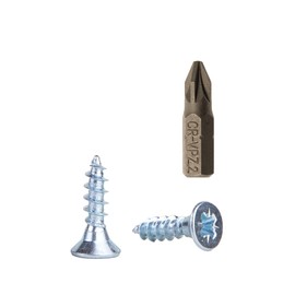 Zinc Plated Steel Wood Screws 4.0 x 16mm Pozi Drive Head Screws Fasteners Countersunk Chipboard Screws (Pack of 100)