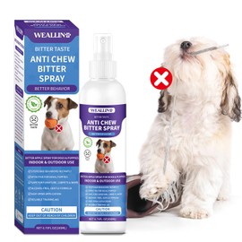 WEALLIN WEALLIN Bitter Apple Spray for Dogs - 6.76 Fl Oz No Chew Spray for Dogs, Dog Deterrent Spray, Stops Chewing and Licking, Protects Furniture, Prevents Wound Licking, Non-Toxic, Alcohol-Free