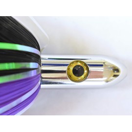 4 Pack 7" Purple and Black Ilander Style Saltwater Fishing Lures