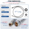 LukLoy Stainless Steel Shampoo Bowl Hose, 1/2" Thread Water Pipe