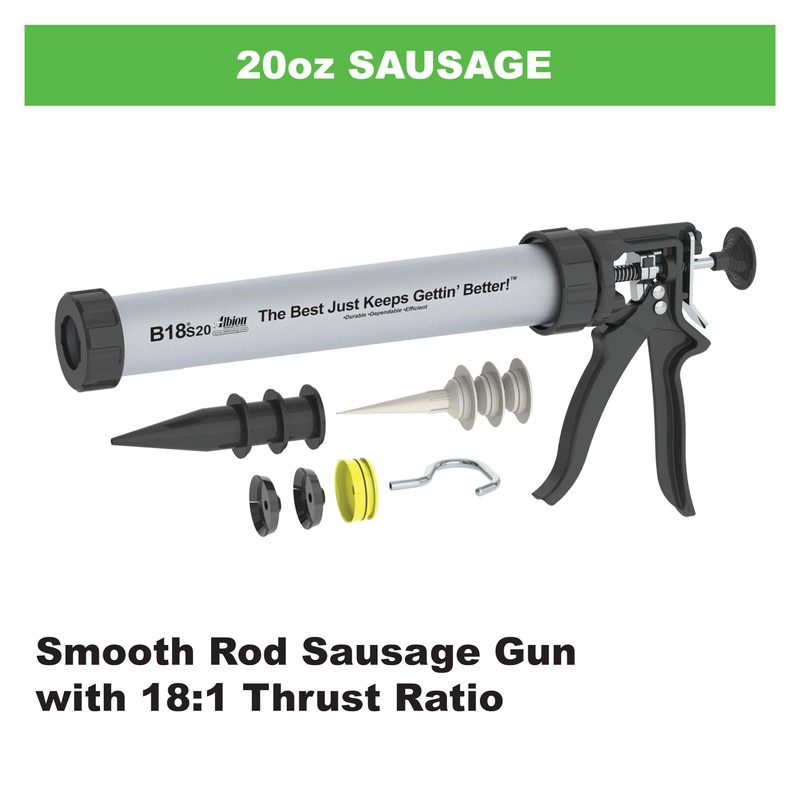 Albion Engineering Company B18S20 B-Line Manual Drive Sausage Caulking Gun,