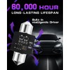 AULUXE 31mm CAN-Bus LED Festoon Bulbs (DE3175/DE3021) - Cool White/Ice