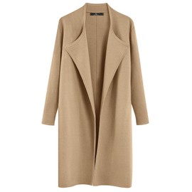 LILLUSORY Women's Long Cardigan Sweaters Oversized Fall Dressy Coatigan Jackets Trendy Knit Winter Coats LightCamel L