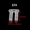 Zwindy 200 Pieces Clear Plastic Glasses Plugs, 5 Types Glasses