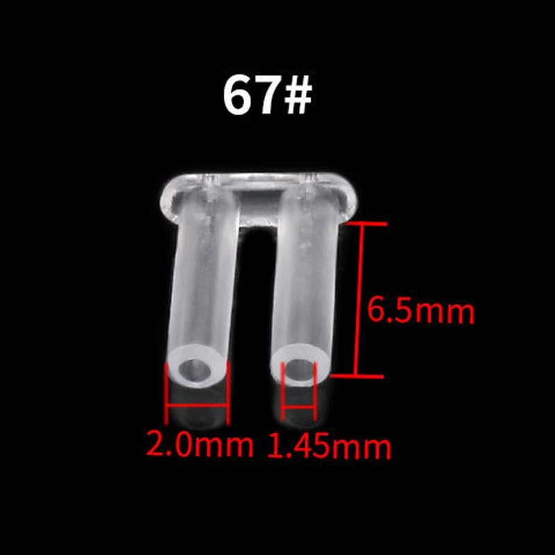 Zwindy 200 Pieces Clear Plastic Glasses Plugs, 5 Types Glasses