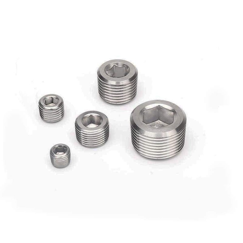 Metalwork 304 Stainless Steel Pipe Fitting, Hex Countersunk Plug 1/4"