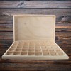 WooDeeDoo Shallow Slim Wooden Box | 40 Compartments | Gemstone