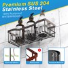 EUDELE 5-Pack Rustproof Stainless Steel Shower Caddy – No Drill