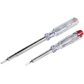 ChiliTec Voltage Tester for 230 V, Pack of 2, 3 x 140 mm and 3.5 x 190 mm Screwdrivers with Test Function for Electricians and DIY Enthusiasts