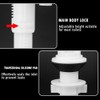 1/2" Toilet Cistern Bottom Entry Inlet Fill Valve with Sealing