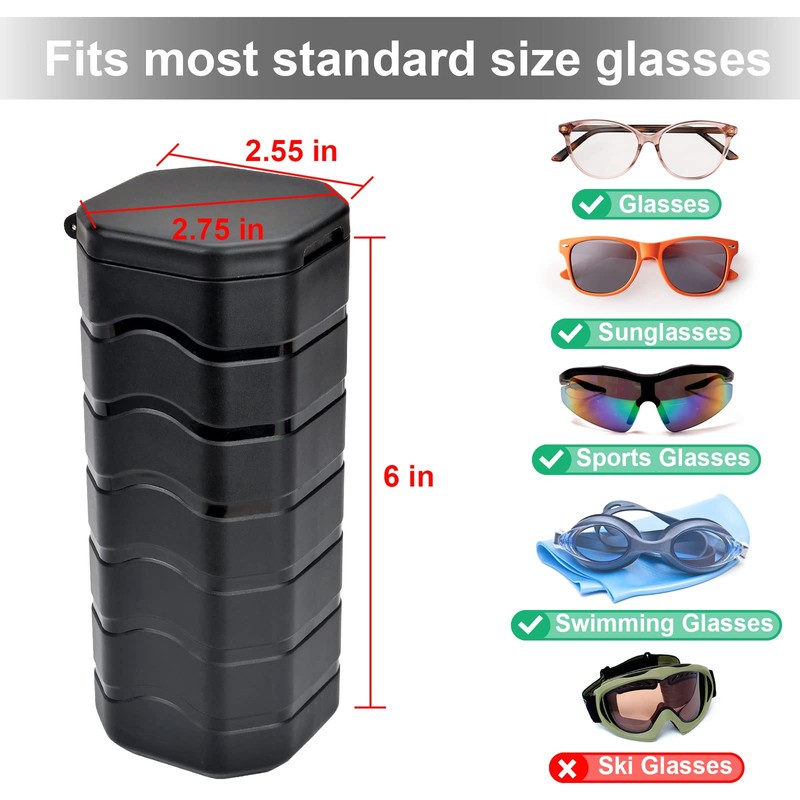 Healvaluefit Sunglasses Case Hard Shell, Premium Glasses Case, Sturdy &