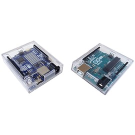 Enclosure for Arduino Uno R3, Arduino Uno R4 WiFi/Minima, Transparent, 2 Pieces