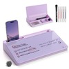 TOWON Small Compact Glass Desktop Whiteboard with Storage – 12
