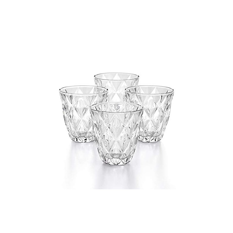 The Cellar Clear Diamond Double Old-Fashioned Glasses, Set of 4