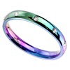 Fantasy Forge Jewelry Rainbow Eternity Anniversary Ring Womens Stainless Steel