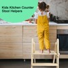 WOOD CITY Step Stool Foldable for Toddlers, Adjustable Kids Step