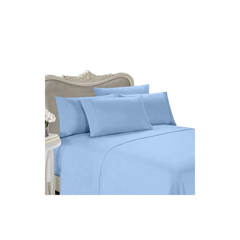 Luxurious BLUE Solid Solid/Plain, EASTERN KING Size, 1000 Thread Count