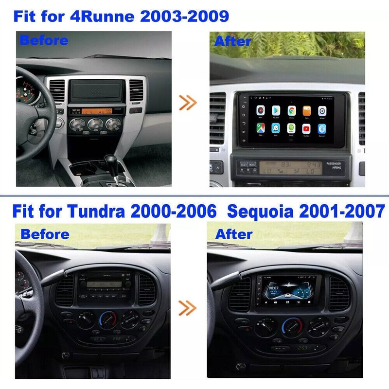 Vorally For 2003-2007 Toyota Sequoia Apple Carplay Android 13 Car