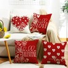Valentines Day Pillow Covers 16 x 16 Inch Set of