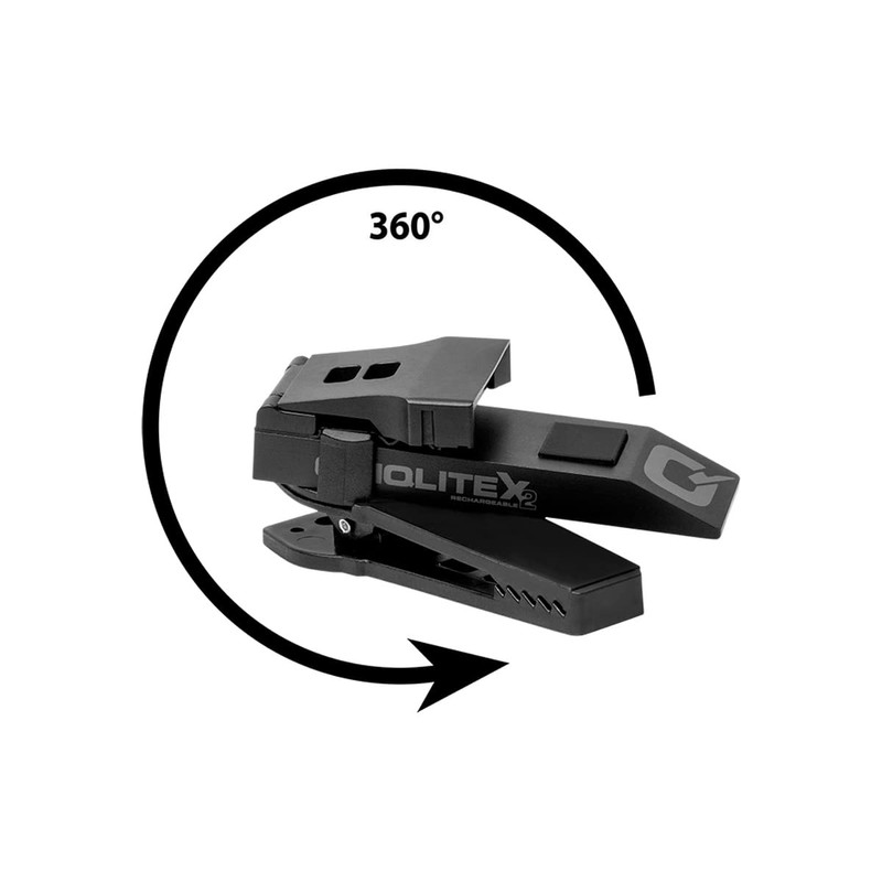 QUIQLITEX2 Tactical Red/White Hands-Free LED Pocket Light, 20-200 Lumens, Aluminum