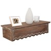 SOFE Wood Scalloped Decorative Wall Shelf, Bedroom Bathroom Kitchen Shelving