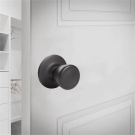 Design House Tulip Traditional Brass Dummy Door Knob in Matte Black