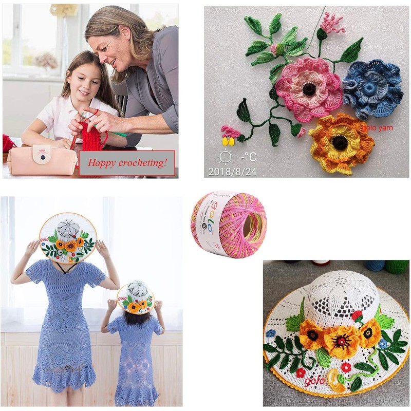 golo Crochet Thread for Hand Knitting Lake Blue Yarn 10-3846