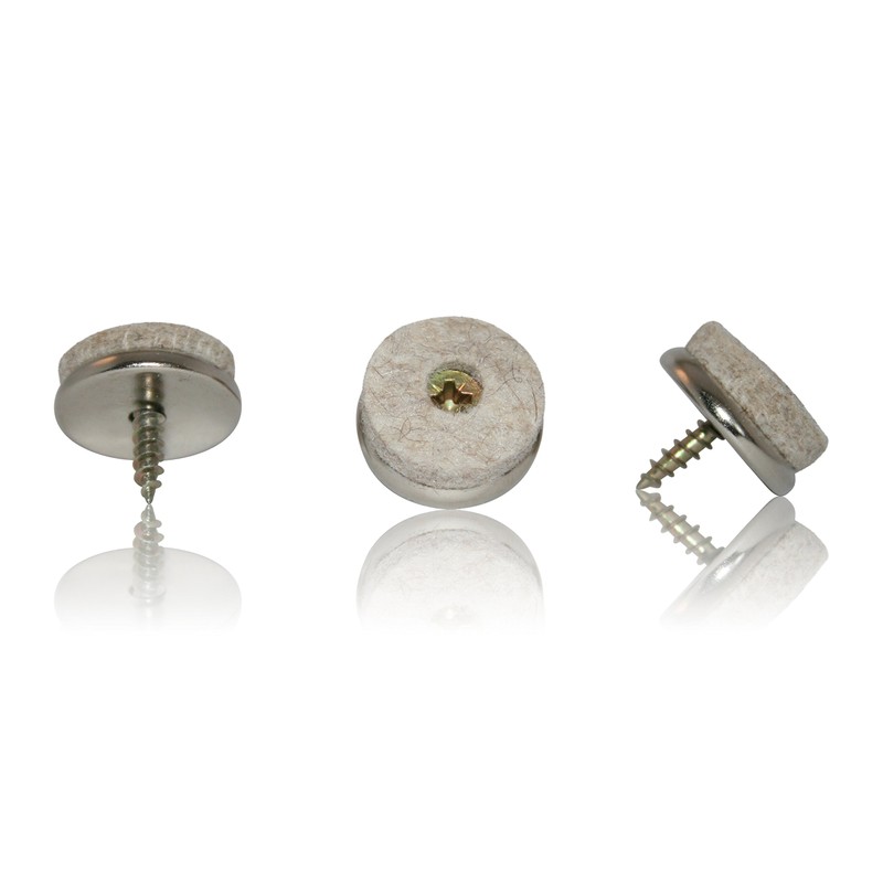 Pack of 20 Felt Glides for Screwing - Furniture Glides