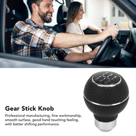 Keenso Gear Lever Head, Gear Knob 5 Speed M8 M10 M11 M12 Universal Aluminium Car Manual Transmission Gear Knob (White)