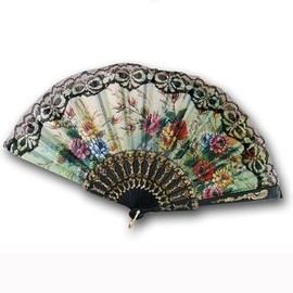 Portable Folding Summer Fan - Floral & Character Designs for Travel Folding Type 3ea
