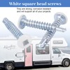 White Square Head Self Tapping Screws RV Trailer 8 X