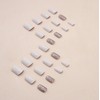 24 Pcs White Press on Nails Short Square - MINGCHUN