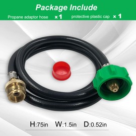 Yigiao 6FT for Weber Adapter Hose for Weber Q Series, for Weber Traveler Grill Accessories, for Weber Q 1000 1200 2000 2200, 1lb to 20lb Propane Adapter, Use with Grills, Stoves, Lanterns, Heaters