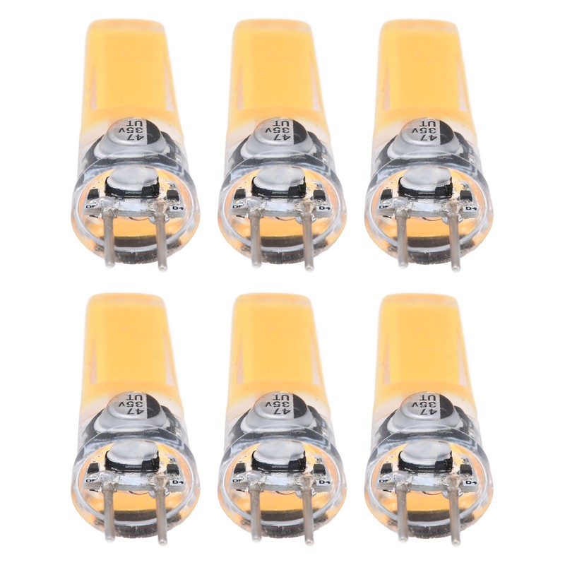 6PCS GY6.35 Bulb 5W COB Light Bulb 500lm Silicone Ceiling