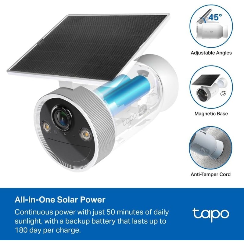 Tapo C465 4K 8MP UHD Security Camera Outdoor Wireless, All-in-One