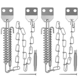 Storm Door Chain Spring 2 Pack Prevent Storm Damage, Screen Door or Door Closer Protector Heavy Duty Storm Door Hardware, Zinc Plated Anti-Rust and Sturdy, Easy to Install and Suit for Most Doors