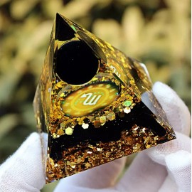 Unbranded Black Obsidian Zodiac Scorpio Orgone Pyramid Energy Orgone Stone USA