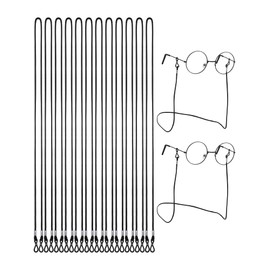 Frienda Glasses Chain 12 Pieces Glasses Chain Nylon Glasses Strap Black Women's Chain Sport Men's Glasses Straps Black Adjustable Sports Glasses Strap Sunglasses Chain Glasses Cord with Carabiner,