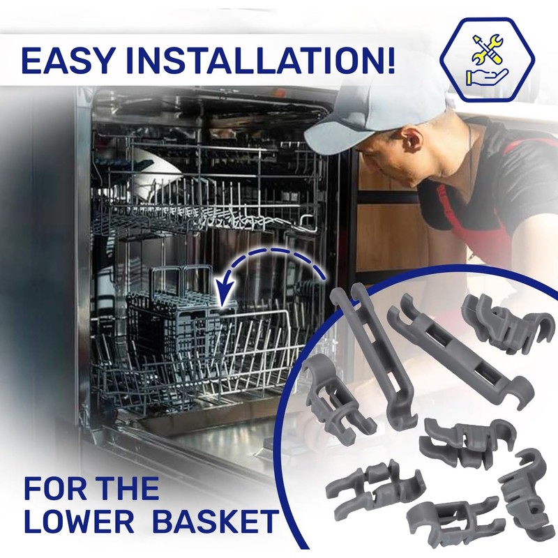 Set of 8 Pieces of Bearing Hooks for Dishwasher Bottom