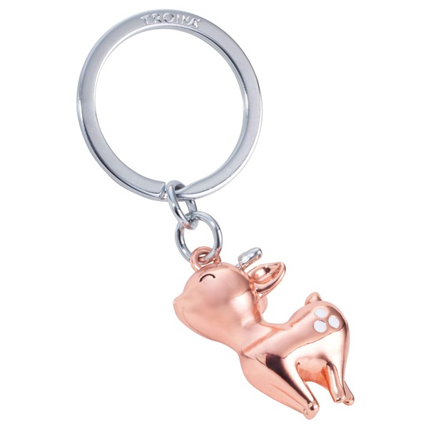 Troika Key Ring Fawn Pink Gold TR-KR20-02-RG Key Chain Deer