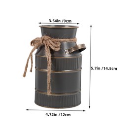 ORFOFE 2pcs Vintage Style Iron Jug Vase Small Rustic Flower Holder for Home Decor for Living Room and Bedroom Tabletop Decoration