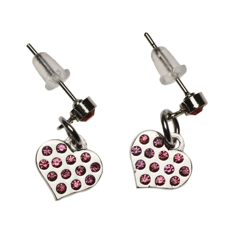 SEISEN CAPA-04 Hiroshima Carp Earrings (Heart) Pin Type