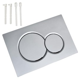 Stylish Dual Button Flush Plate Compatible with Geberit 115.770.21.5 Actuator Plate, Hidden Toilet Frame 115.770.46.5 Use for Concealed Cistern UP300 / UP320 / UP720 (Chrome)