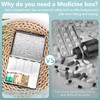 Pill Organizer 7 Days 8 Compartments, Travel Metal Pill Box,