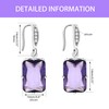 Tobestu Purple Zirconia Dangle Earrings Sparkling Statement Pieces for Your