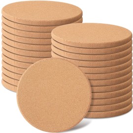 Panitay 24 Pcs Cork Trivet 8 Inch Cork Coaster Thick Cork Trivets for Hot Dishes and Hot Pots Heat Resistant Multifunctional Cork Board Hot Pads for Table Countertop