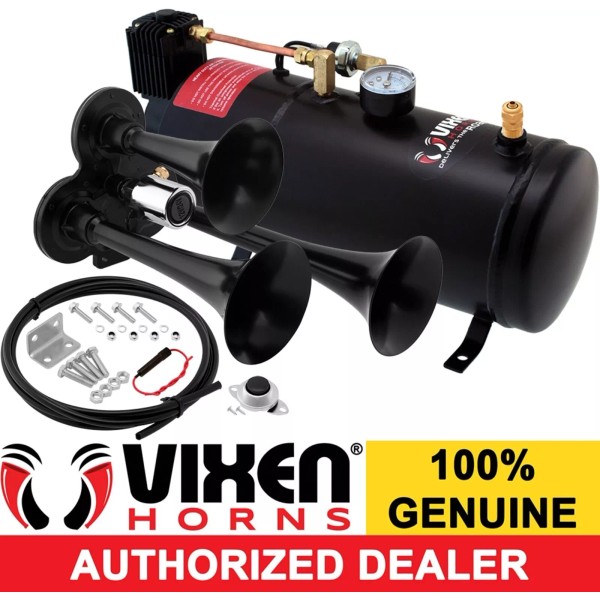 Vixen Horns TRAIN HORN KIT FOR TRUCK/CAR/PICK