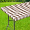 smiry Rectangle Table Cloth Cover, Elastic Waterproof Fitted Vinyl Table