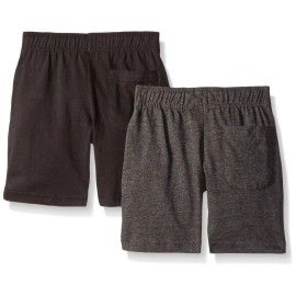 American Hawk 2 Piece Pack Cotton Jersey Shorts Black/Charcoal Boys 18/20 / XL