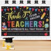 Thank You Teachers Teacher Appreciation Week Backdrop Banner Decorations,